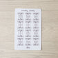 Bujo Shortcuts Month Script stickers