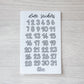 Bujo Shortcuts Journal Date Stickers