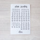 Bujo Shortcuts Journal Date Stickers