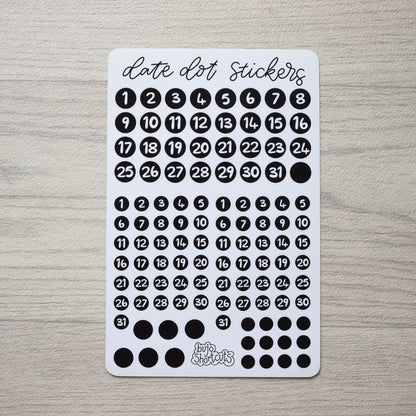 Bujo Shortcuts Journal Date Stickers