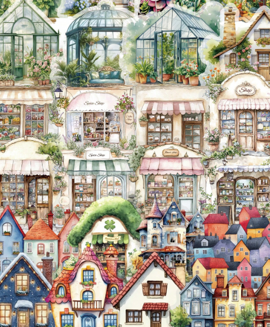 Watercolor Cottage Collection - PET Stickers