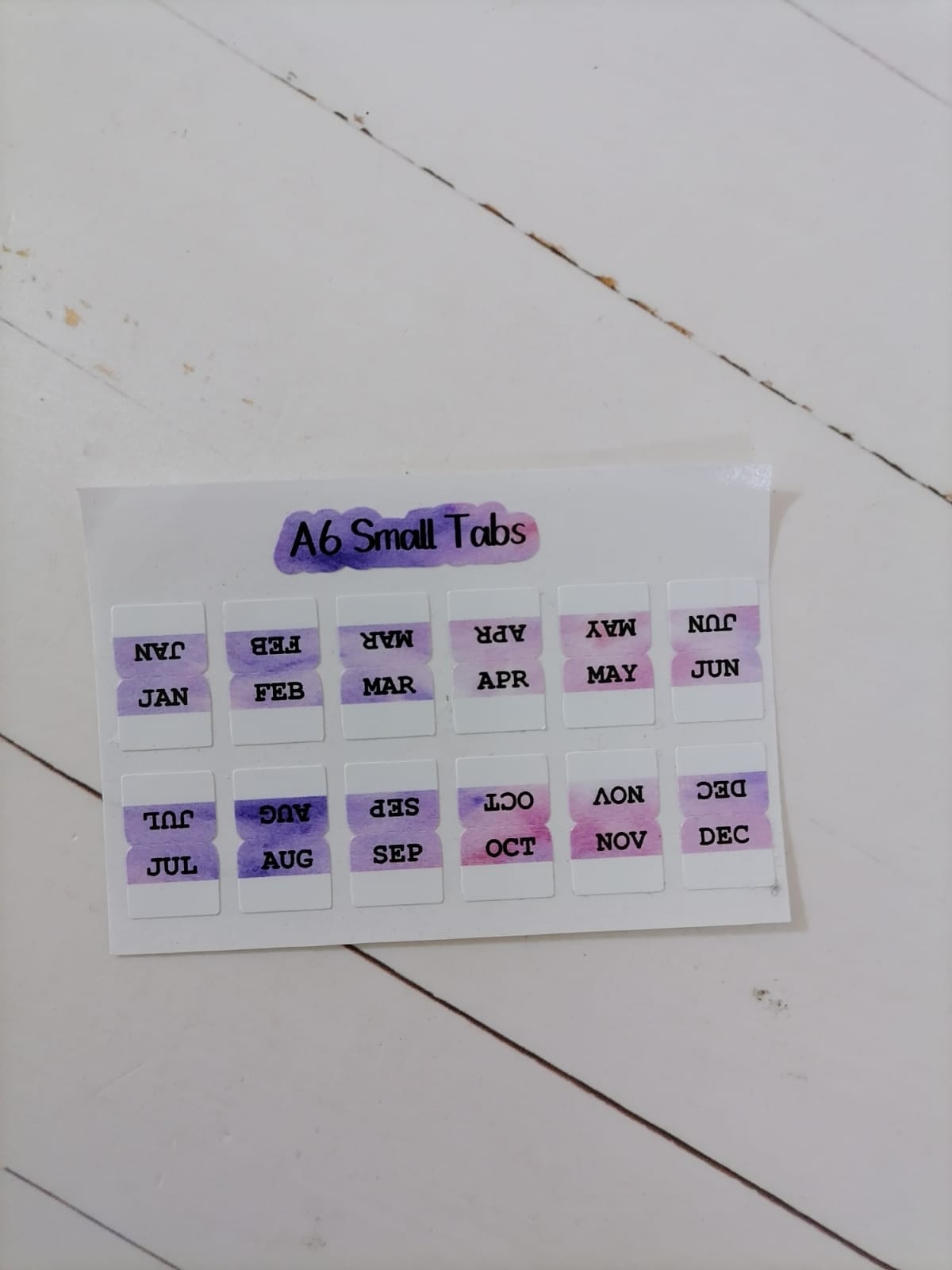 Monthly Tabs