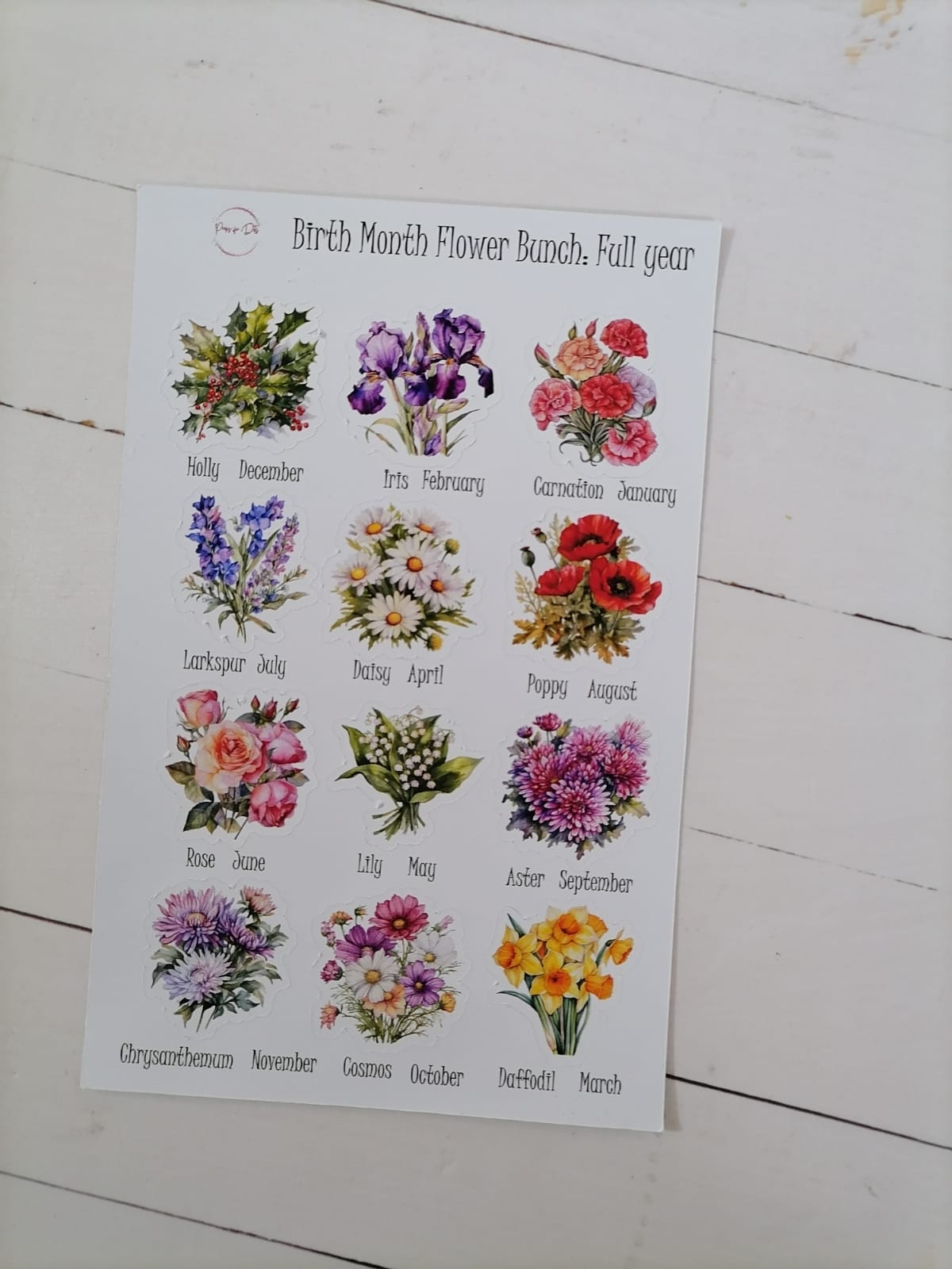 Birth Month Flowers and stones