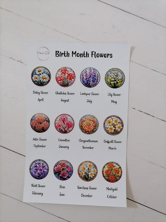 Birth Month Flowers and stones