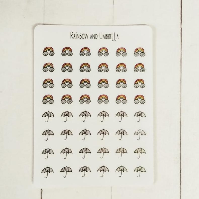 Weather Icon Stickers: 1cm