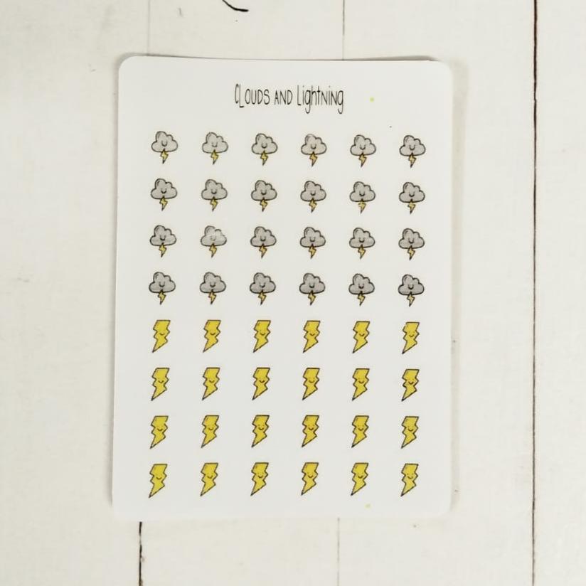 Weather Icon Stickers: 1cm