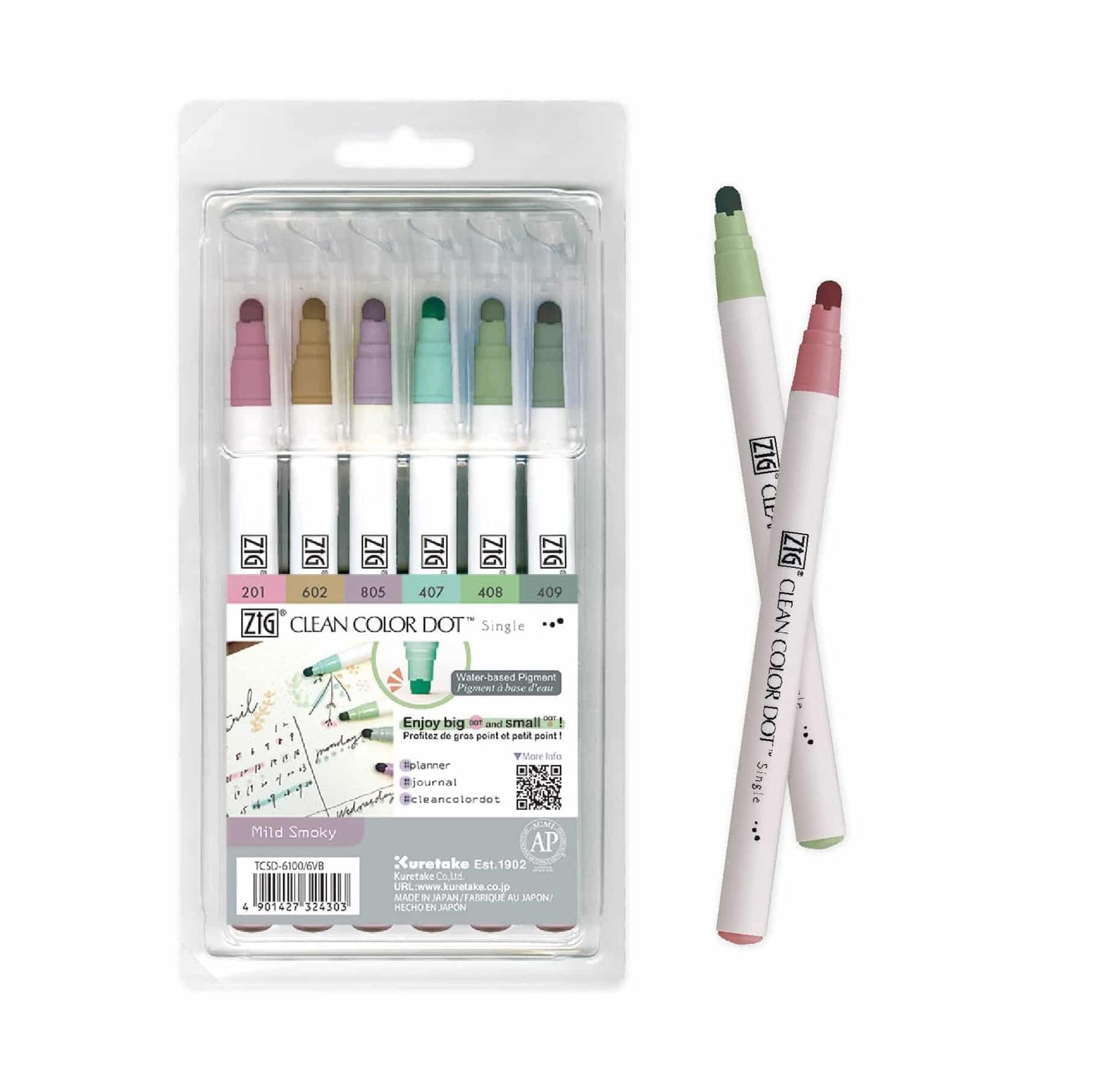 Zig Clean Color Dot Marker: Mild and Smokey