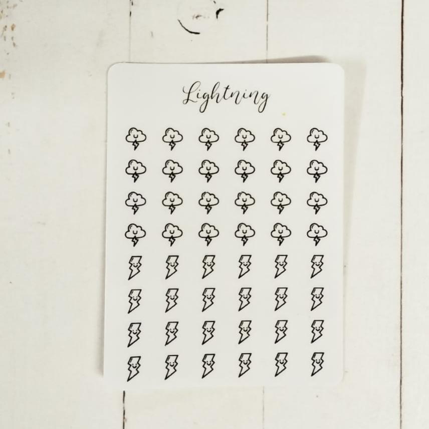 Weather Icon Stickers: 1cm