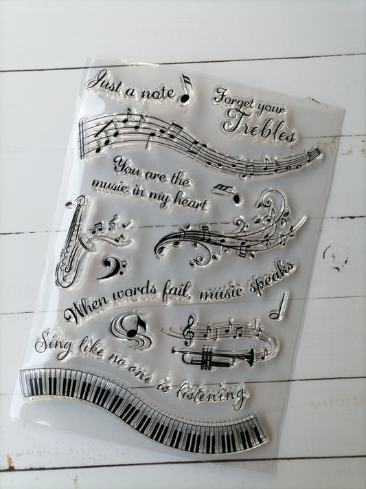 Cling stamps: Just a note