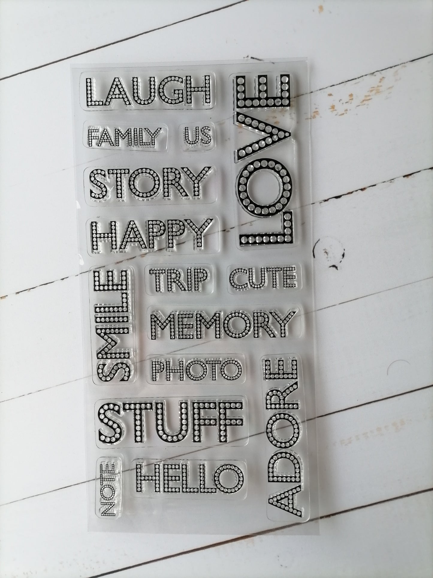 Cling stamps: Spotlight words