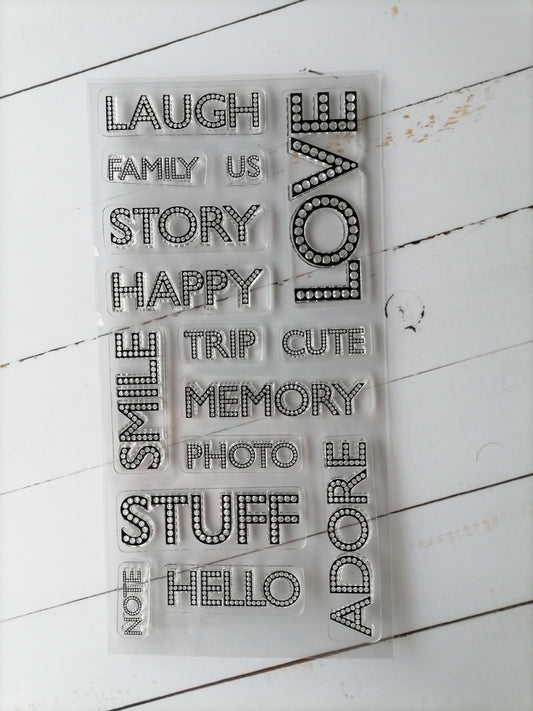 Cling stamps: Spotlight words