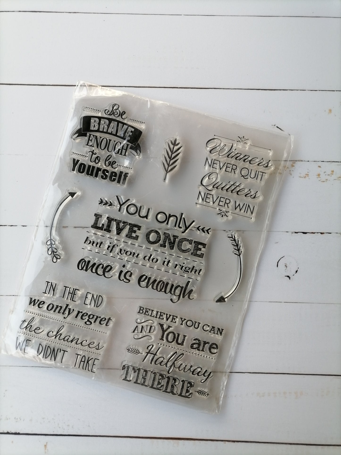 Cling Stamps Motivational sayings