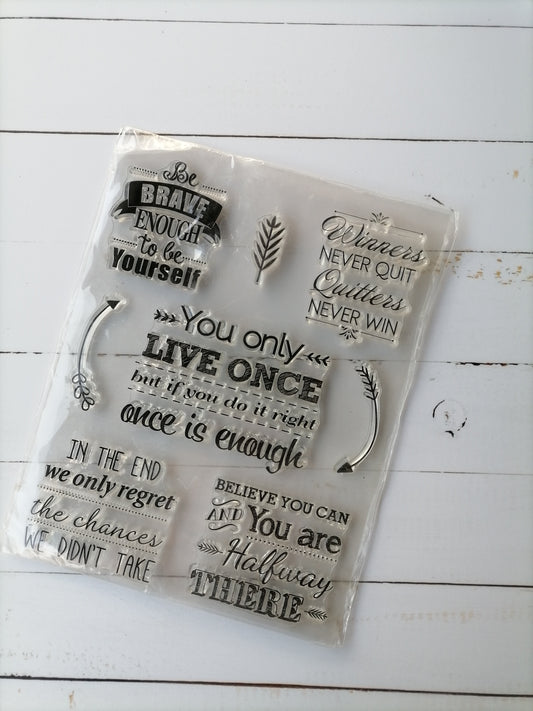 Cling Stamps Motivational sayings