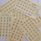 Monthly dated stickers: Abbreviated