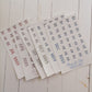 Monthly dated stickers: Abbreviated