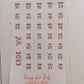 Monthly dated stickers: Abbreviated