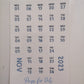 Monthly dated stickers: Abbreviated