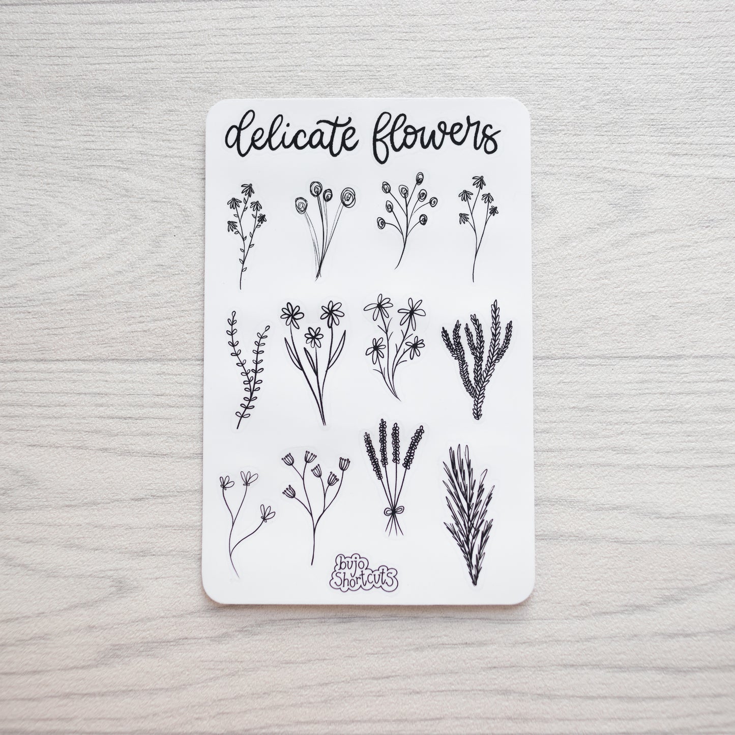 Bujo Shortcuts Delicate Flowers