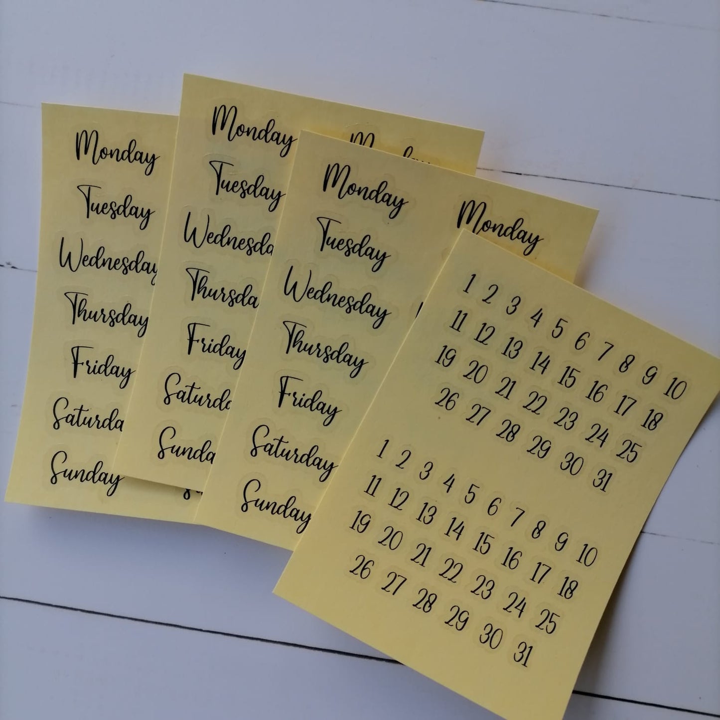 Weekday Stickers